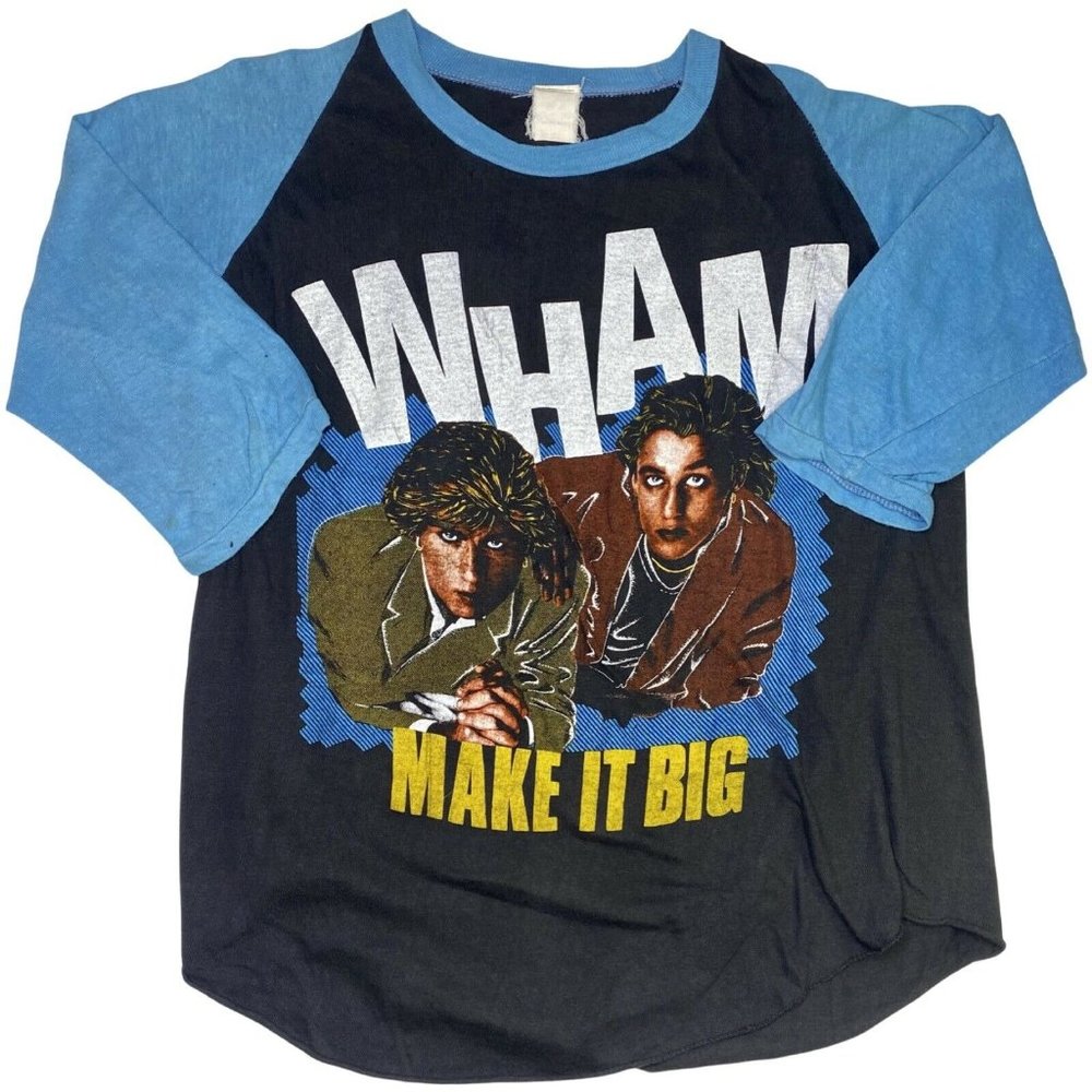 Vintage 1984 Wham! Bootleg Parking Lot Tour Shirt EXTREMELY RARE George Michael